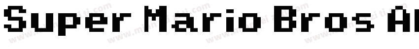 Super Mario Bros Alphabet字体转换